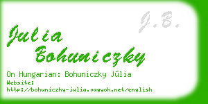 julia bohuniczky business card
